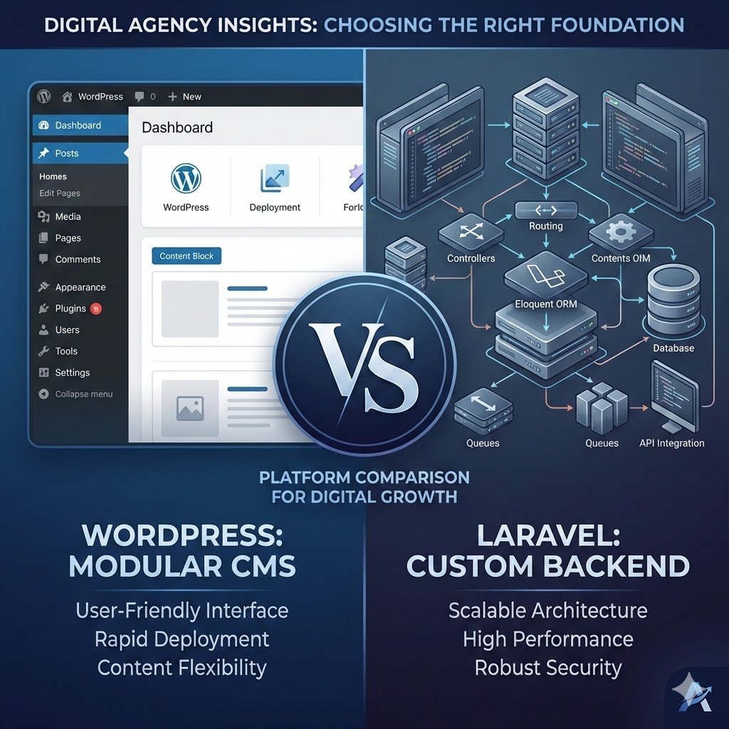 WordPress or Laravel? The Strategic Business Guide to Choosing the Right Platform for Growth